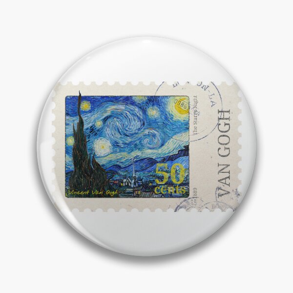 Item preview, Starry Night Postage Stamp designed and sold by Angry Swan Designs.