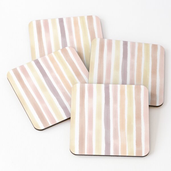Item preview, Pink watercolor striped seamless pattern for fabric or wallpaper designed and sold by Ammi77.