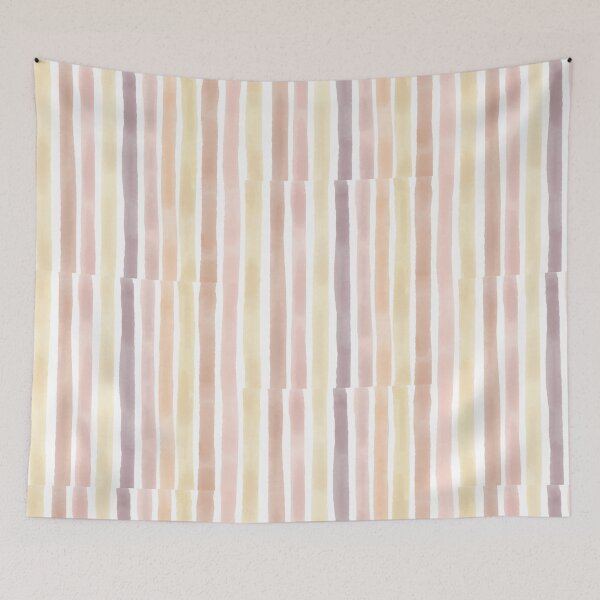 Item preview, Pink watercolor striped seamless pattern for fabric or wallpaper designed and sold by Ammi77.