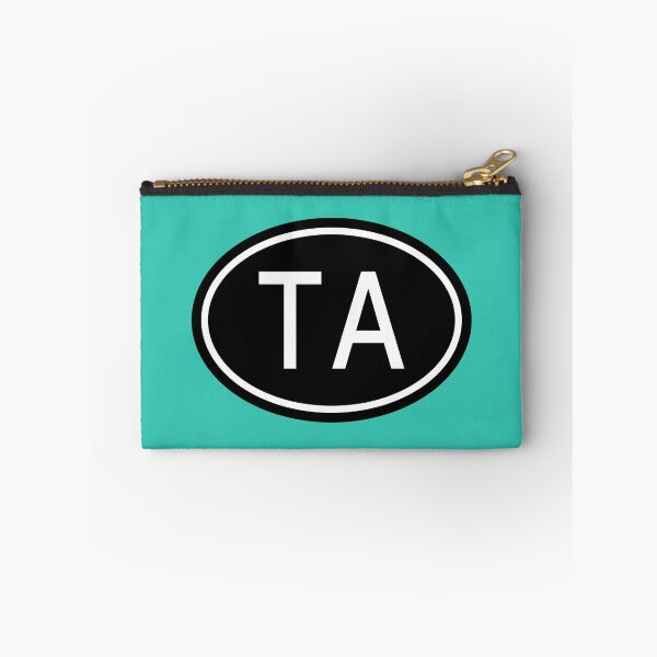 Item preview, TA Initials Monogram Oval White Letters designed and sold by Jeallan Designs.