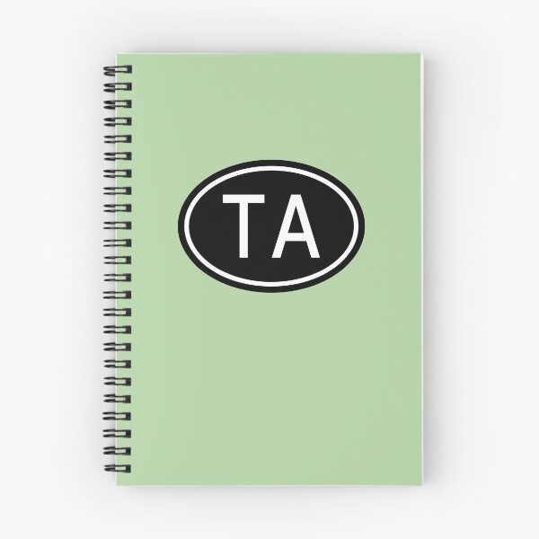 Item preview, TA Initials Monogram Oval White Letters designed and sold by Jeallan Designs.