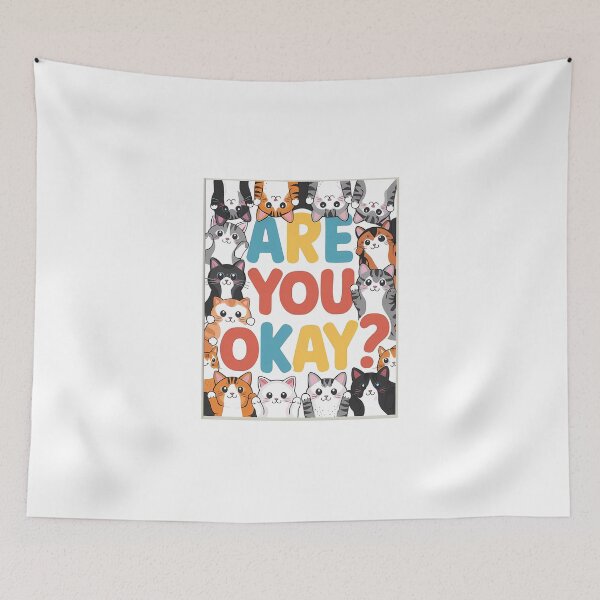 Item preview, Cute cats ask are you okay? designed and sold by RAZ1995.