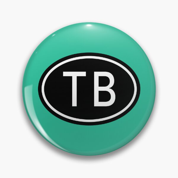 Item preview, TB Initials Monogram Oval White Letters designed and sold by Jeallan Designs.