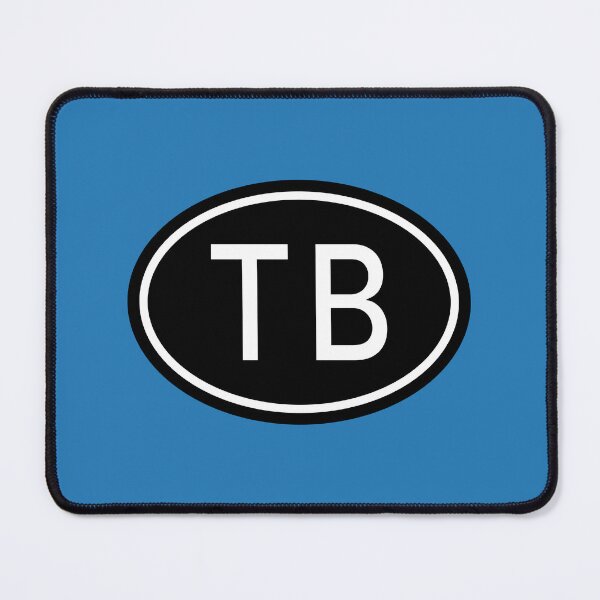 Item preview, TB Initials Monogram Oval White Letters designed and sold by Jeallan Designs.