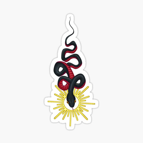 Vista previa del artículo con la obra «La serpiente del Edén (oscura)», diseñado y vendido por CryptidsCreate.