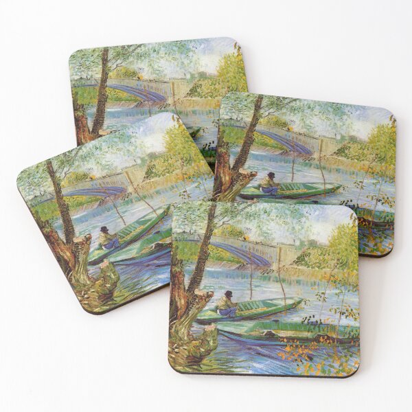 Item preview, Fishing in the Spring Vincent van Gogh painting Boats Van Gogh Art designed and sold by ArtUnova.
