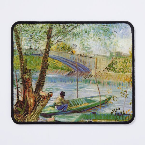 Item preview, Fishing in the Spring Vincent van Gogh painting Boats Van Gogh Art designed and sold by ArtUnova.