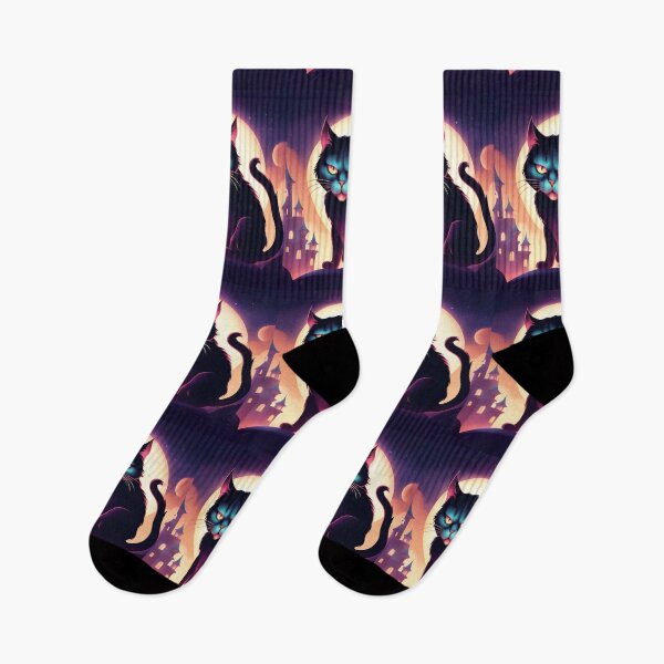 Item preview, "Creepin' Cat under the Moonlight. Halloween Style designed and sold by GlowUpLook.