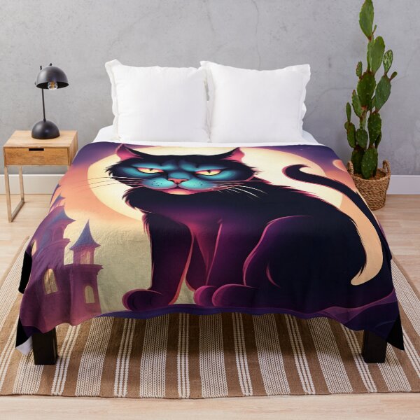 Item preview, "Creepin' Cat under the Moonlight. Halloween Style designed and sold by GlowUpLook.