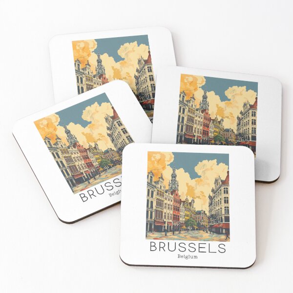Item preview, A Vintage Travel Illustration of Brussels - Belgium  designed and sold by GoodOldVintage.