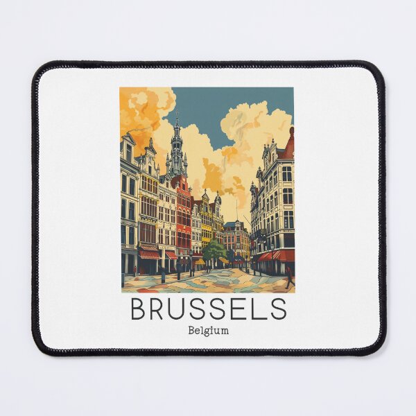 Item preview, A Vintage Travel Illustration of Brussels - Belgium designed and sold by GoodOldVintage.
