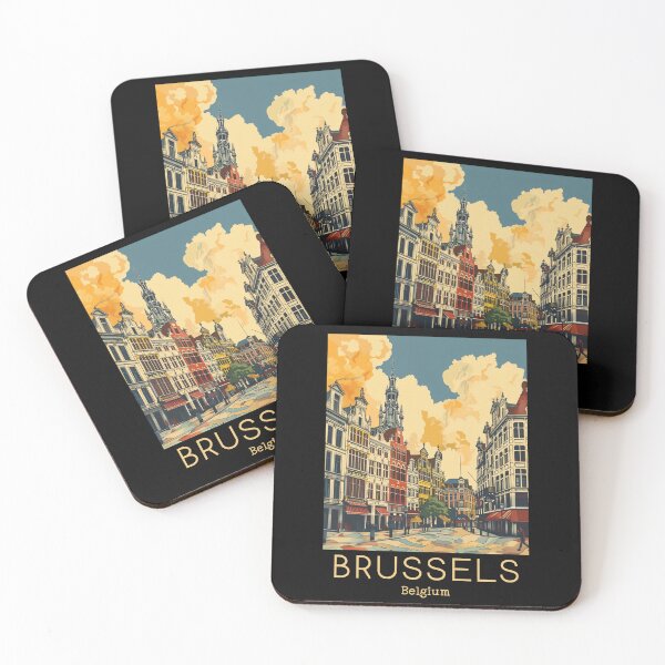 Item preview, A Vintage Travel Illustration of Brussels - Belgium  designed and sold by GoodOldVintage.