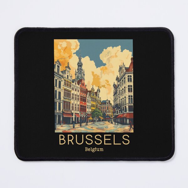 Item preview, A Vintage Travel Illustration of Brussels - Belgium designed and sold by GoodOldVintage.