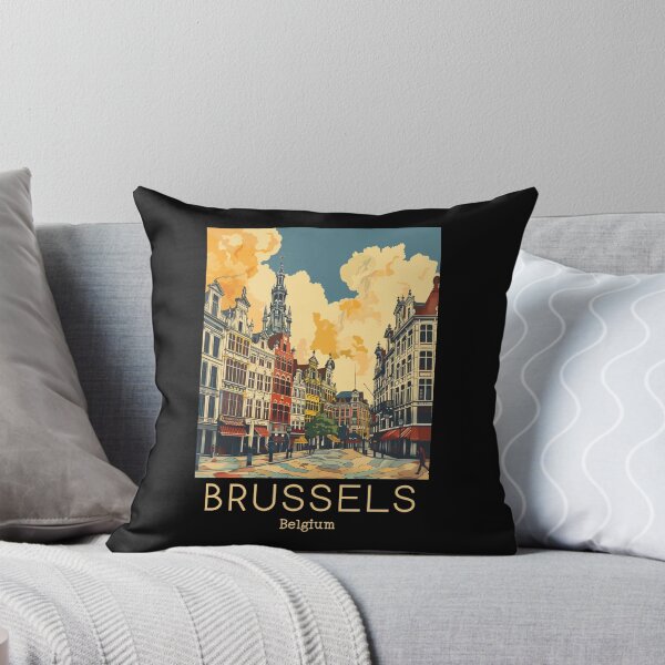 Item preview, A Vintage Travel Illustration of Brussels - Belgium  designed and sold by GoodOldVintage.