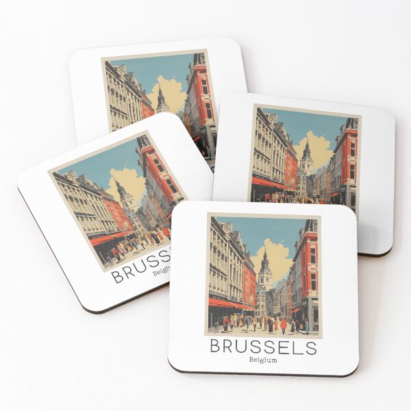 Item preview, A Vintage Travel Illustration of Brussels - Belgium  designed and sold by GoodOldVintage.