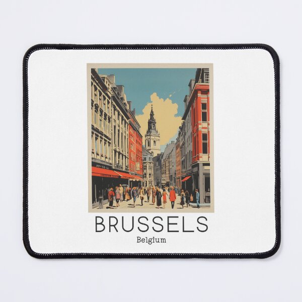 Item preview, A Vintage Travel Illustration of Brussels - Belgium designed and sold by GoodOldVintage.