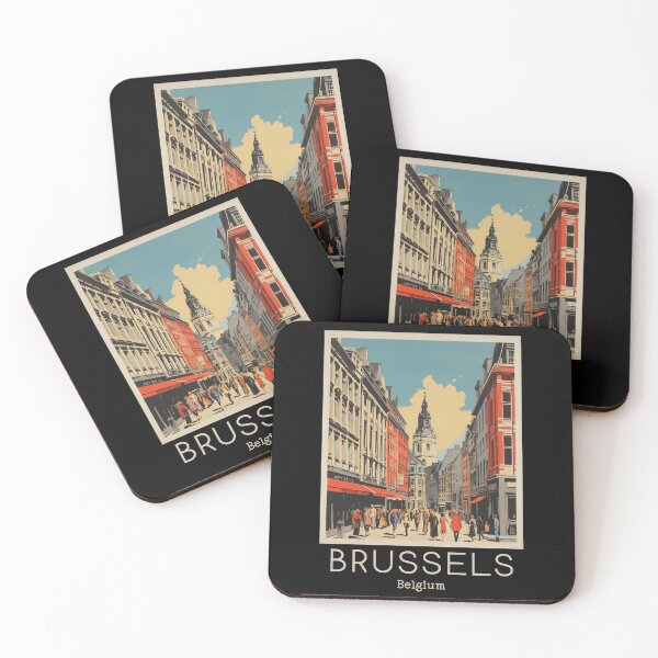Item preview, A Vintage Travel Illustration of Brussels - Belgium  designed and sold by GoodOldVintage.