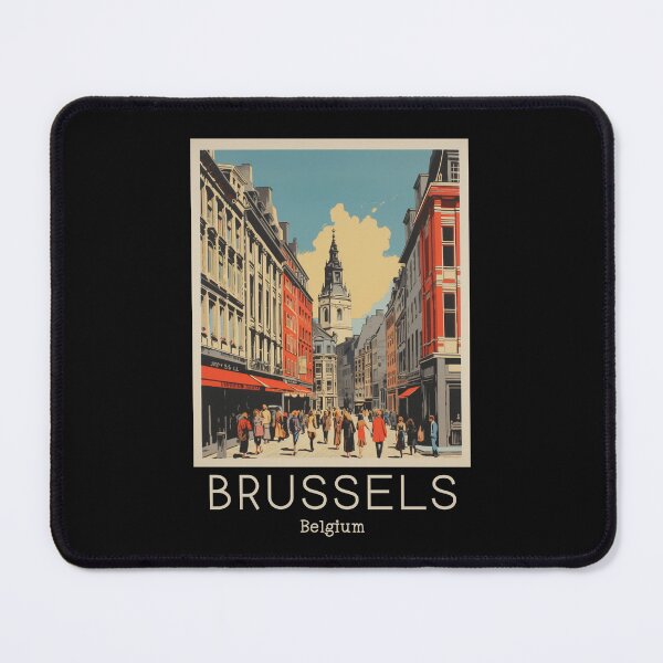 Item preview, A Vintage Travel Illustration of Brussels - Belgium designed and sold by GoodOldVintage.