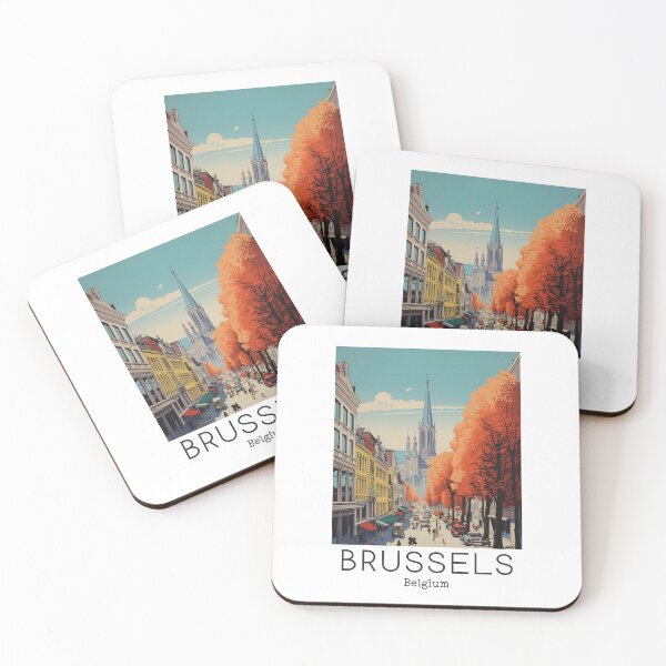 Item preview, A Vintage Travel Illustration of Brussels - Belgium  designed and sold by GoodOldVintage.
