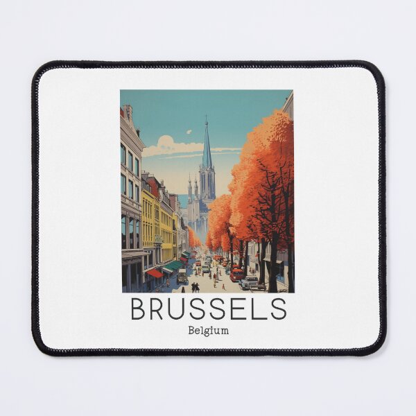 Item preview, A Vintage Travel Illustration of Brussels - Belgium designed and sold by GoodOldVintage.