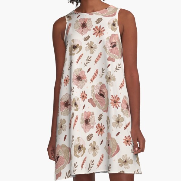 Light rose bohemian A-Line Dress