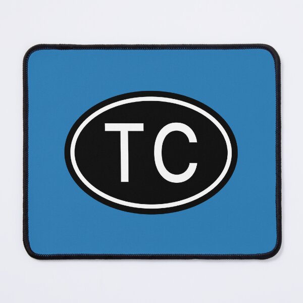 Item preview, TC Initials Monogram Oval White Letters designed and sold by Jeallan Designs.
