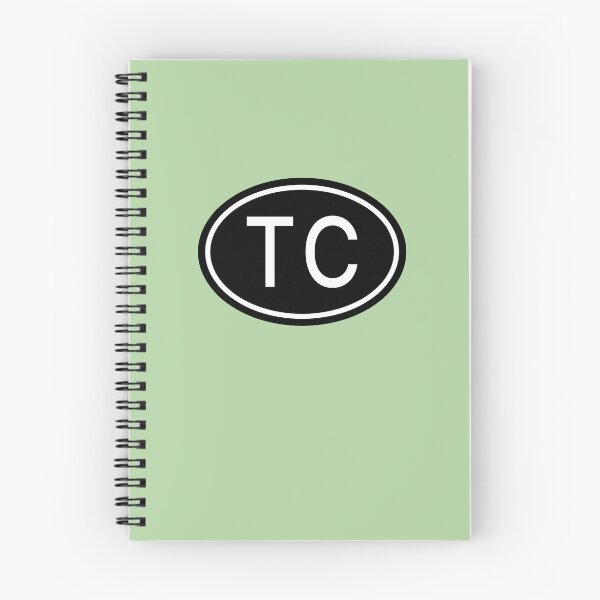 Item preview, TC Initials Monogram Oval White Letters designed and sold by Jeallan Designs.