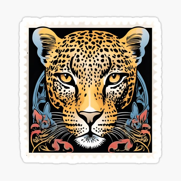 Item preview, Leopard: Vintage Postal Stamp designed and sold by Vintagestamps.