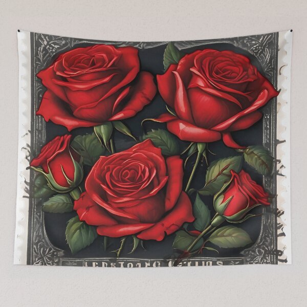 Item preview, Red Roses: A Postage Stamp designed and sold by Vintagestamps.