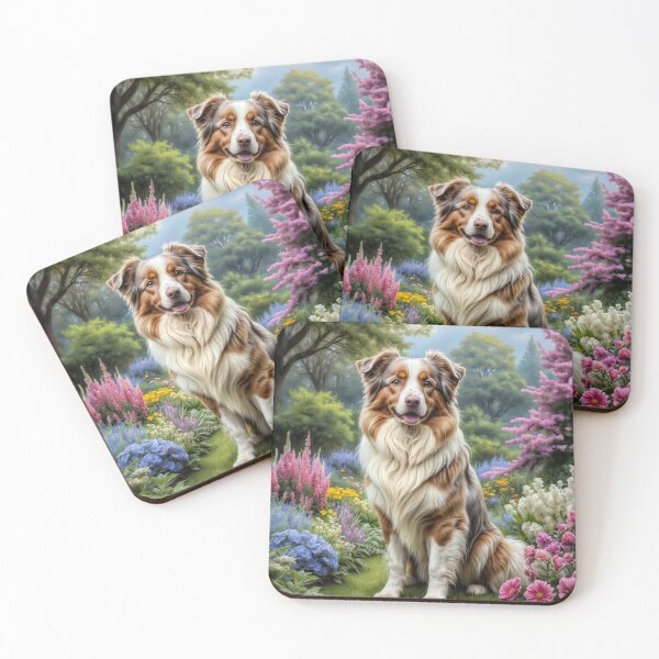 Item preview, Banjo Australian Shepherd Dog Portrait Painting designed and sold by Heart and Soul Studio.