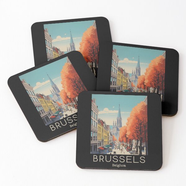 Item preview, A Vintage Travel Illustration of Brussels - Belgium  designed and sold by GoodOldVintage.
