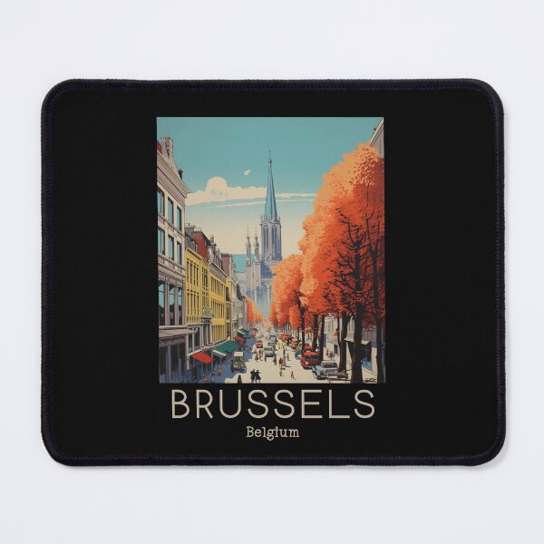 Item preview, A Vintage Travel Illustration of Brussels - Belgium designed and sold by GoodOldVintage.