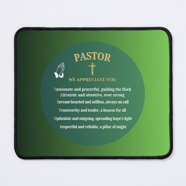 Item preview, Pastor POEM Appreciation Gift - Verse Green - Ordination Anniversary Birthday Christmas Retirement designed and sold by Heritage Hive Studio.