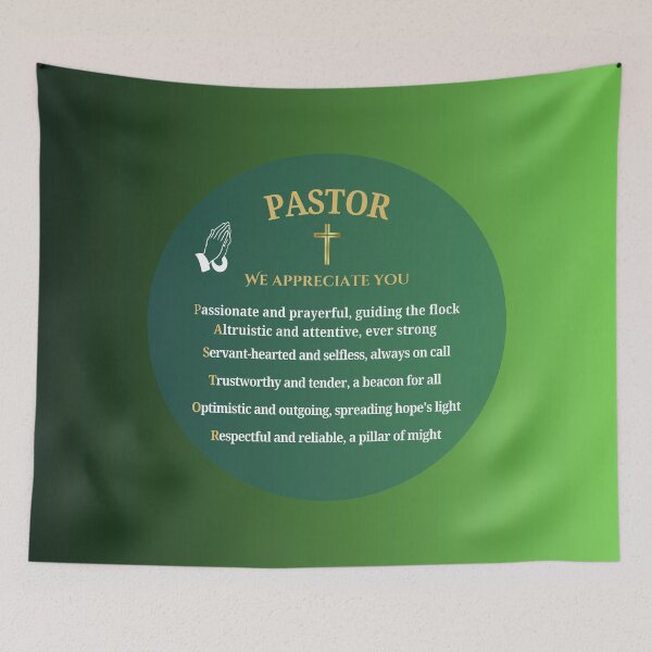Item preview, Pastor POEM Appreciation Gift - Verse Green - Ordination Anniversary Birthday Christmas Retirement designed and sold by Heritage Hive Studio.