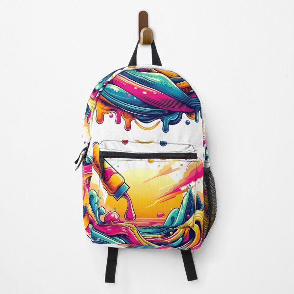Item preview, Vibrant Abstract Waves with Colorful Fluid Art designed and sold by ZetaDream.