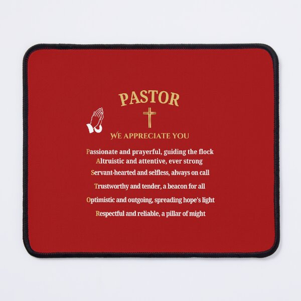 Item preview, Pastor POEM Appreciation Gift - Verse Red - Ordination Anniversary Birthday Christmas Retirement designed and sold by Heritage Hive Studio.