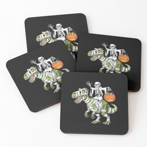 Item preview,  Happy Halloween Skeleton on T Rex  Mummy Dinosaur Halloween Candy Grab designed and sold by SOUFIANE1991.