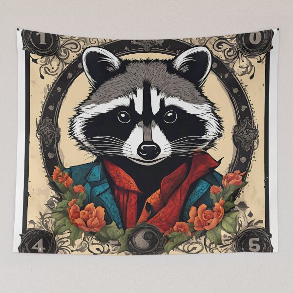 Item preview, Raccoon Vintage Stamp designed and sold by Vintagestamps.