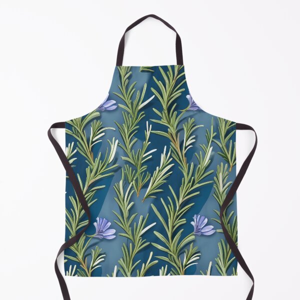 Item preview, Blue Rosemary Mediterranean Healing Plants and Herbal Medicine Allover Pattern designed and sold by DreamCraze.