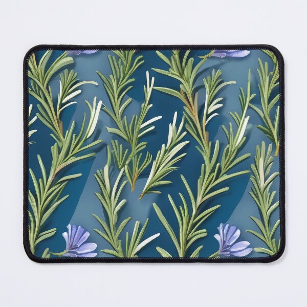 Item preview, Blue Rosemary Mediterranean Healing Plants and Herbal Medicine Allover Pattern designed and sold by DreamCraze.
