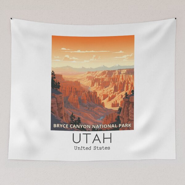 Item preview, A Vintage Travel Illustration of Bryce Canyon National Park - Utah - US  designed and sold by GoodOldVintage.