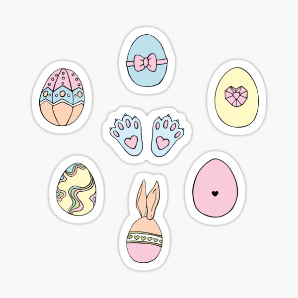 Collection d'oeufs de pâques et Fabergé colorés Sticker