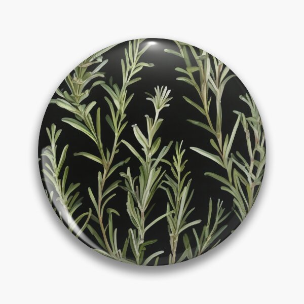Item preview, Black Rosemary Mediterranean Herbs and Healing Plants Herbal Allover Pattern designed and sold by DreamCraze.