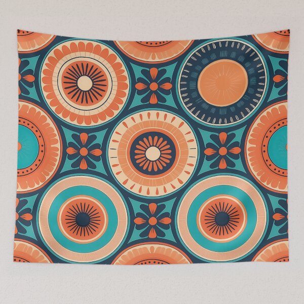 Item preview, A retro-inspired medallion pattern design with bold, graphic medallions. designed and sold by HEMRO.