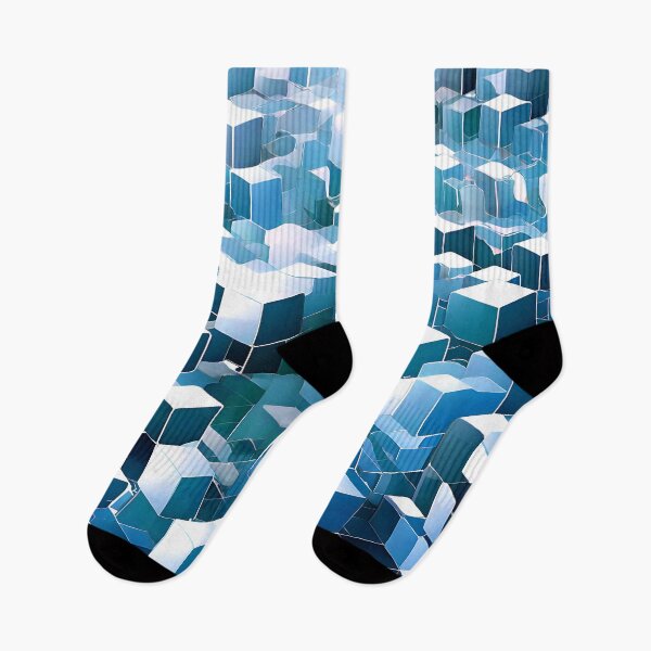 Item preview, A sleek, modern pattern with transparent cubes designed and sold by Tchoice.