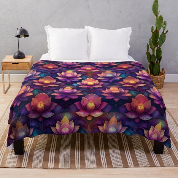 Item preview, Lotus inspired psychedelic colourful floral design #07 designed and sold by GeoffBeattie.