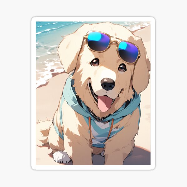 Item preview, Niedlicher Golden Retriever Welpe am Strand designed and sold by JRELEVATE.
