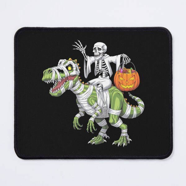 Item preview, Happy Halloween Skeleton on T Rex  Mummy Dinosaur Halloween Candy Grab designed and sold by SOUFIANE1991.