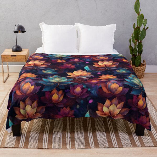 Item preview, Lotus inspired psychedelic colourful floral design #10 designed and sold by GeoffBeattie.