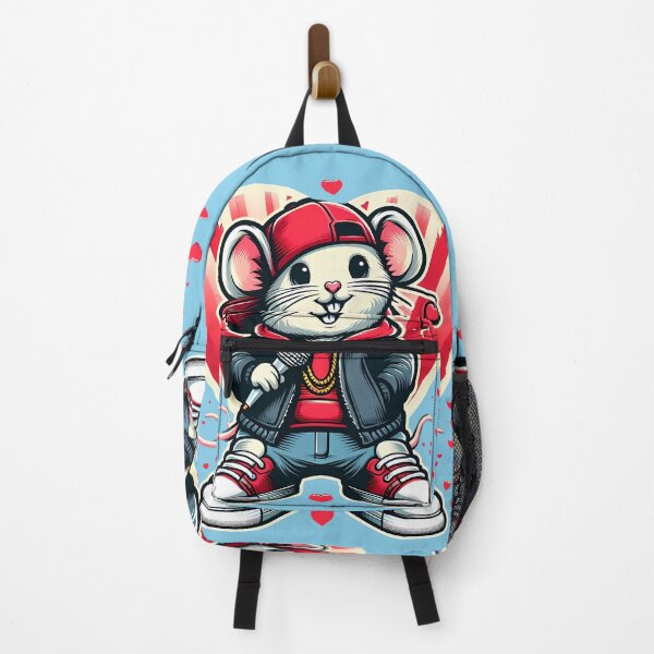 Item preview, Rap Mouse Cartoon with Love Heart designed and sold by ZetaDream.